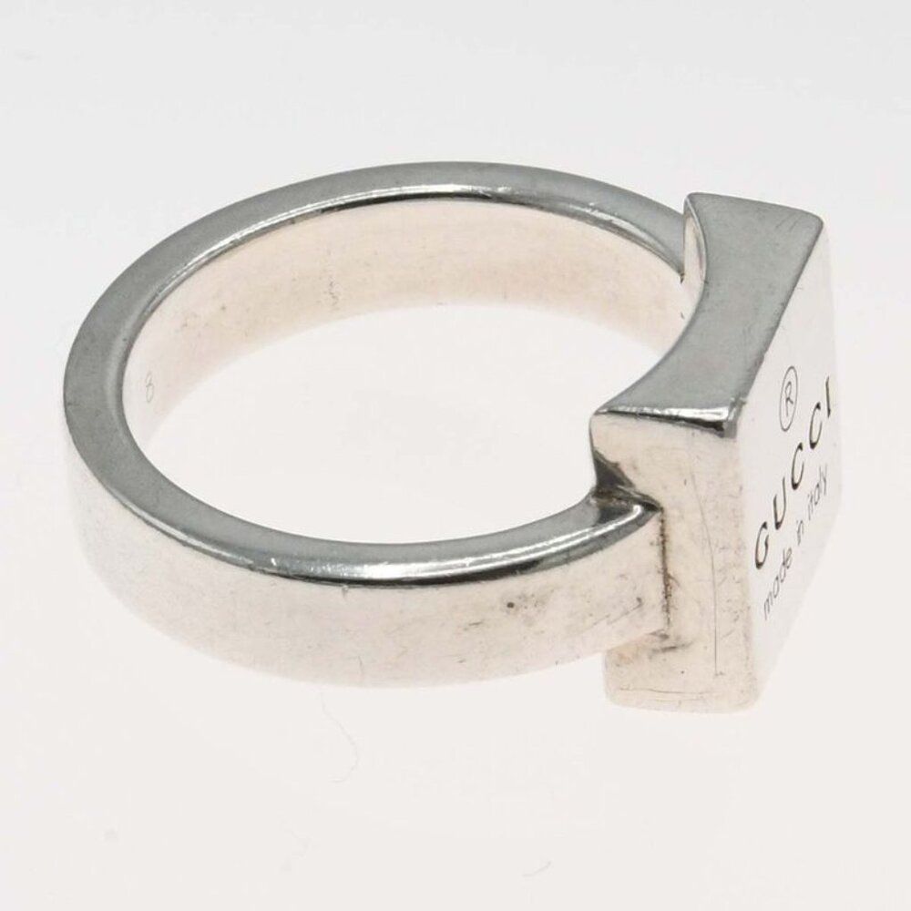 Gucci Ring Square Plate 8 Approx 7.5 925 Silver Approx 6.1 g Accessories - Picture 4 of 6